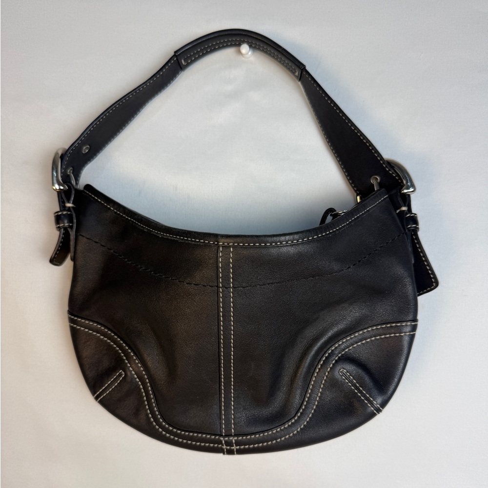Vintage Old Coach 9541 Small Soho Hobo Shoulder Bag / Handbag -Black Leather